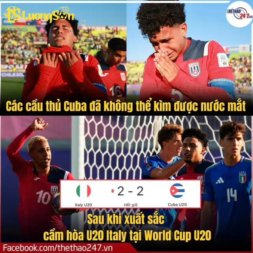 Các cầu thủ U20 Cuba ăn mừng bàn thắng